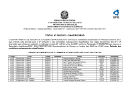 EDITAL N&ordm; 006/2007