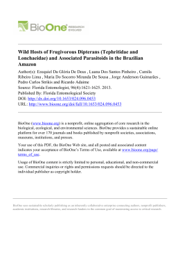 Wild Hosts of Frugivorous Dipterans (Tephritidae - Ainfo
