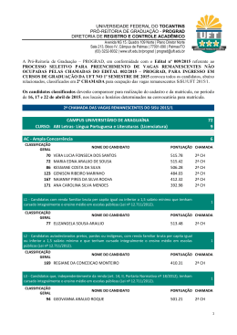 Vagas Remanescentes - Copese