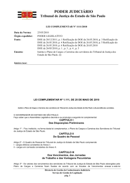 PODER JUDICIÁRIO - Tribunal de Justiça