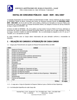 serviço autônom o de água e esgoto - Prefeitura de Remanso-BA