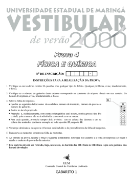 UEM - Vestibular de Verão/2000