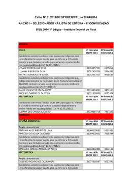 6a convoca&ccedil;&atilde;o
