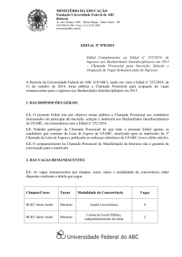 MINISTÉRIO DA EDUCAÇÃO EDITAL Nº 078/2015 - Prograd