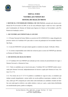 Edital do Vestibular