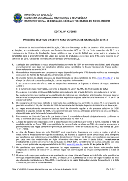 Edital N&ordm; 042/2015