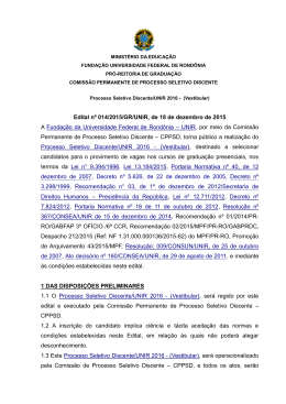 Edital 2016 - Portal de Processos Seletivos