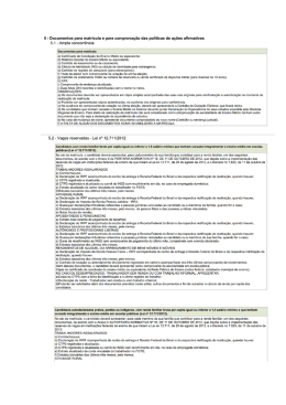 Documentos para Matr&iacute;cula - IFSP