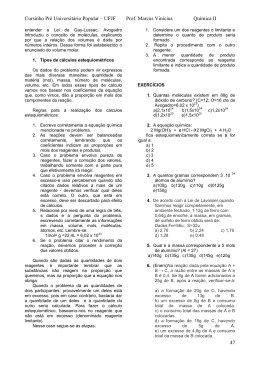 Apostila de Qu&iacute;mica II