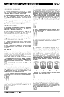 2&deg; ANO - QU&Iacute;MICA - ALINE