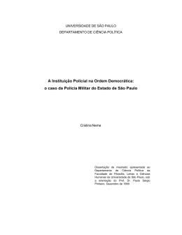 o caso da Polícia Militar do Estado de São Paulo