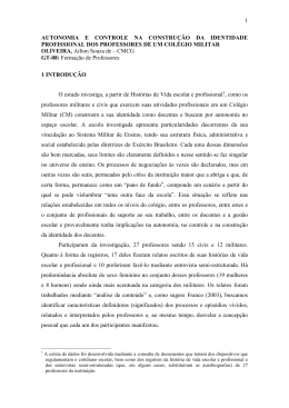 autonomia e controle na construção da identidade profissional dos