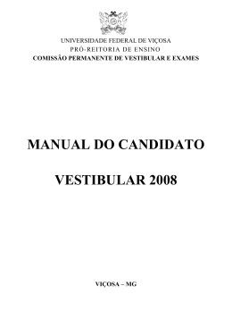 Manual do candidato