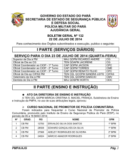 BG 132 - De 22 JUL 2014 - Proxy da Polícia Militar do Pará!