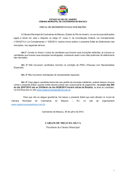 edital de deferimento das inscri&ccedil;&otilde;es