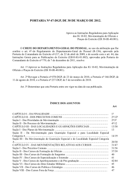 Portaria n&ordm; 047 - DGP, 30 MAR 2012 - DSM