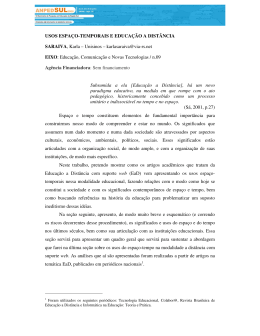 USOS ESPA&Ccedil;O-TEMPORAIS E EDUCA&Ccedil;&Atilde;O A DIST&Acirc;NCIA