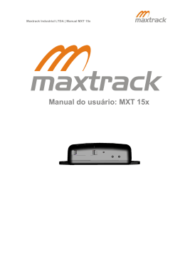 Manual do usu&aacute;rio: MXT 15x