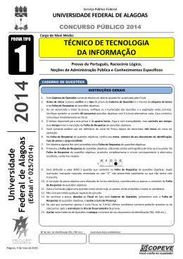 Prova Nm - T&eacute;cnico De Tecnologia Da Informa&ccedil;&atilde;o