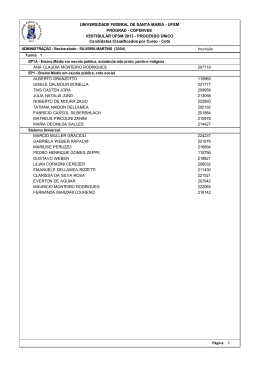 Candidatos Classificados por Curso - Cota (Visualização