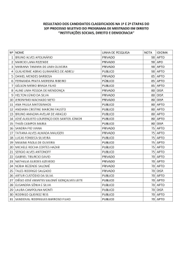 resultado dos candidatos classificados na 1&ordf; e 2&ordf; etapas do 10&ordm;
