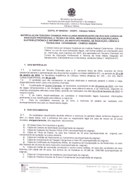 2.1. Os candidatos classificados dever&atilde;o efetivar a matr&iacute;cula no