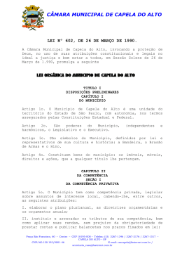Lei Org&acirc;nica - Governo do Estado de S&atilde;o Paulo