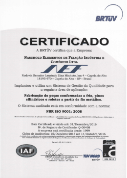 certificado iso 9001 - Naschold