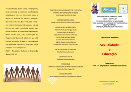 Sexualidade e Educa&ccedil;&atilde;o