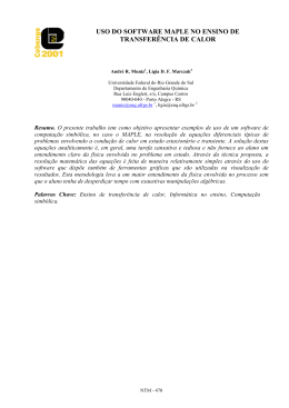 uso do software maple no ensino de transfer&ecirc;ncia de calor