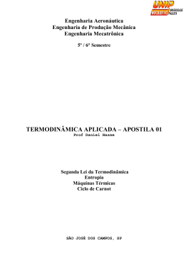 TERMODINÂMICA APLICADA – APOSTILA 01