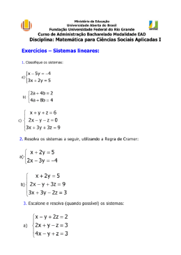 Exercícios Sistemas