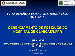 Palestra 4b: Lidia Lima - Projeto Hospitais Saudáveis