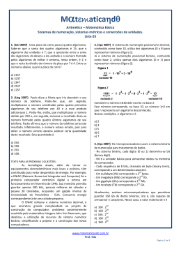 Lista 03 - Matematicando