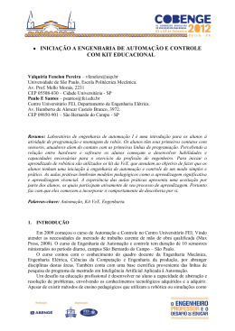 inicia&ccedil;&atilde;o a engenharia de automa&ccedil;&atilde;o e controle com kit
