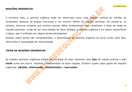 REA&Ccedil;&Otilde;ES ORG&Acirc;NICAS A primeira vista, a