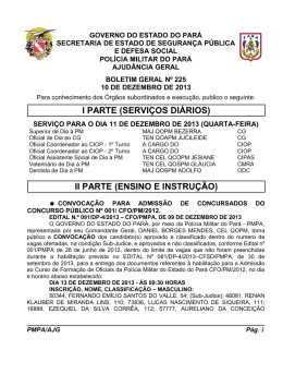 BG 225 - De 10 DEZ 2013 - Proxy da Polícia Militar do Pará!