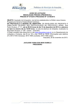 preg&atilde;o n&ordm; 074/2013 processo n&ordm; 12146/2013