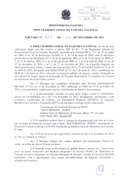 Portaria n&ordm; 928, de 20-11-13 - Exames M&eacute;dicos e Documenta&ccedil;&atilde;o