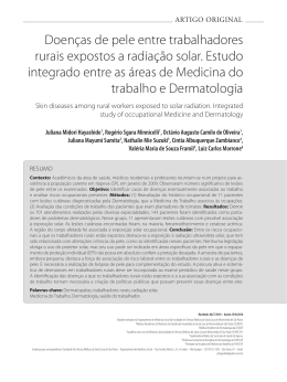 Doen&ccedil;as de pele entre trabalhadores rurais expostos a