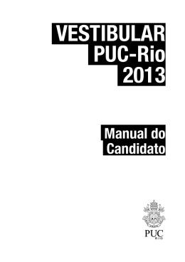 Manual do Candidato - PUC-Rio