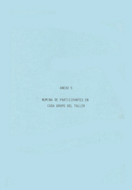 anexo 5 nomina de participantes en cada grupo del taller