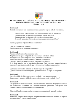 Lista 03/2011 - Olimpíadas de Matemática do Rio Grande do Norte