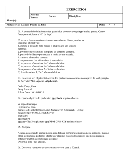 EXERC&Iacute;CIOS - Prof. Claudio Silva