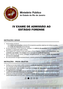 Prova do IV Exame para admiss&atilde;o de estagi&aacute;rios / 2007