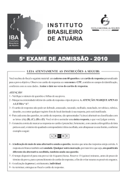 Exame - Instituto Brasileiro de Atuária