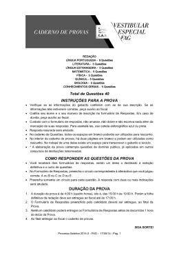 Prova + Gabarito Geral