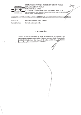 Edital convoca&ccedil;&atilde;o credores