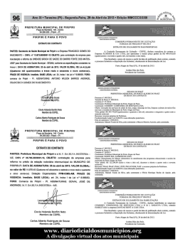 Pini`rlnl` E PARA`omršovo - Diário Oficial dos Municípios