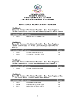 Resultado da Prova de T&iacute;tulos